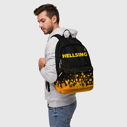Рюкзак Hellsing - gold gradient: символ сверху / 3D-принт – фото 5