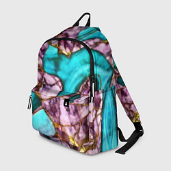 Рюкзак Рисунок текстуры синего и фиолетового мрамора, цвет: 3D-принт