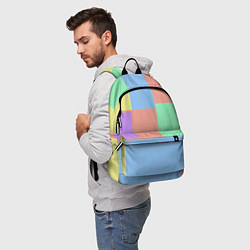 Рюкзак Разноцветные квадраты и прямоугольники, цвет: 3D-принт — фото 2