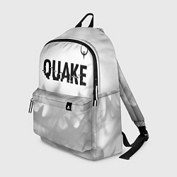 Рюкзак Quake glitch на светлом фоне: символ сверху, цвет: 3D-принт