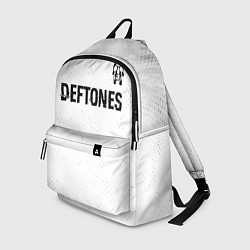 Рюкзак Deftones glitch на светлом фоне: символ сверху, цвет: 3D-принт