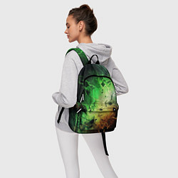 Рюкзак Зеленый взрыв, цвет: 3D-принт — фото 2