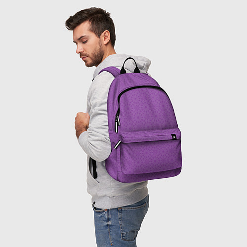 Рюкзак Сиреневого цвета с узорами / 3D-принт – фото 5