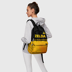 Рюкзак Zelda - gold gradient: символ сверху, цвет: 3D-принт — фото 2