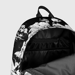 Рюкзак Листья черно-белое, цвет: 3D-принт — фото 2