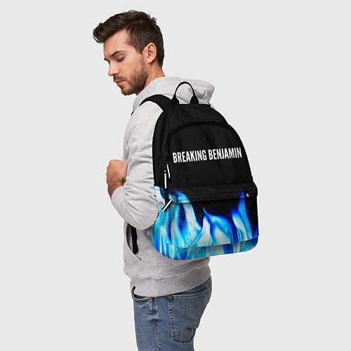 Рюкзак Breaking Benjamin blue fire / 3D-принт – фото 5