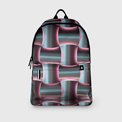 Рюкзак Множество полурозовых изогнутых четырёхугольников, цвет: 3D-принт — фото 2