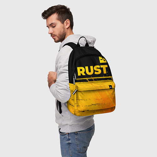 Рюкзак Rust - gold gradient: символ сверху / 3D-принт – фото 5