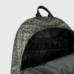 Рюкзак Зелено-золотые ромбы, цвет: 3D-принт — фото 2