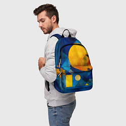 Рюкзак Жёлтая и синяя геометрия, цвет: 3D-принт — фото 2