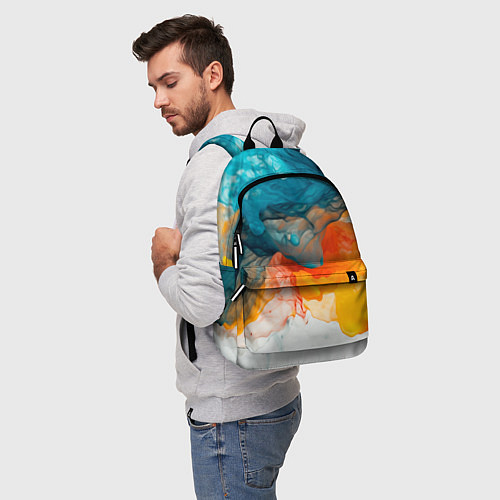 Рюкзак Синяя и оранжевая жидкости / 3D-принт – фото 5