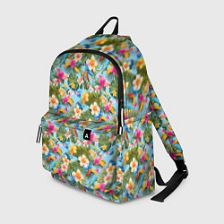 Рюкзак Разноцветные цветочки гавайские, цвет: 3D-принт