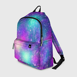 Рюкзак Яркий розово-голубой космос, цвет: 3D-принт