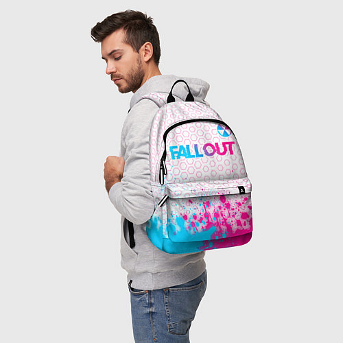 Рюкзак Fallout neon gradient style: символ сверху / 3D-принт – фото 5
