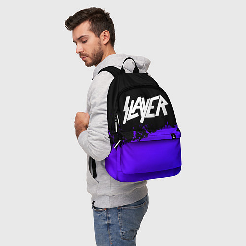 Рюкзак Slayer purple grunge / 3D-принт – фото 5