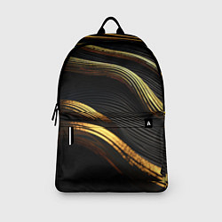 Рюкзак Золотистые волны абстракция, цвет: 3D-принт — фото 2