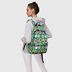 Рюкзак Текстура авокадо и цветы, цвет: 3D-принт — фото 2
