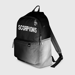 Рюкзак Scorpions glitch на темном фоне: символ сверху, цвет: 3D-принт