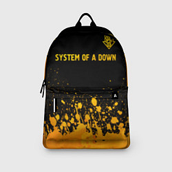Рюкзак System of a Down - gold gradient: символ сверху, цвет: 3D-принт — фото 2