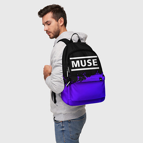 Рюкзак Muse purple grunge / 3D-принт – фото 5