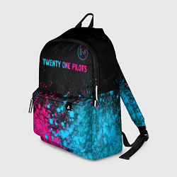 Рюкзак Twenty One Pilots - neon gradient: символ сверху, цвет: 3D-принт