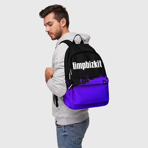 Рюкзак Limp Bizkit purple grunge / 3D-принт – фото 5
