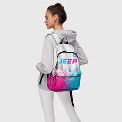 Рюкзак Jeep neon gradient style: символ сверху, цвет: 3D-принт — фото 2
