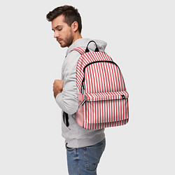 Рюкзак Красная ретро-полоска, цвет: 3D-принт — фото 2
