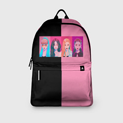 Рюкзак Группа Black pink на черно-розовом фоне, цвет: 3D-принт — фото 2
