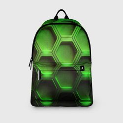 Рюкзак Объемные зеленые соты, цвет: 3D-принт — фото 2