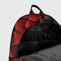 Рюкзак Кожаная красно черная текстура, цвет: 3D-принт — фото 2