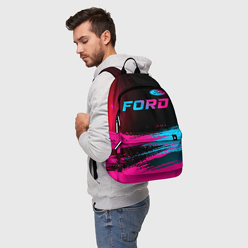 Рюкзак Ford - neon gradient: символ сверху / 3D-принт – фото 5