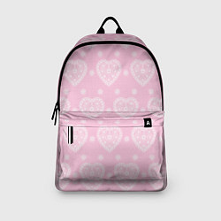 Рюкзак Розовое кружево сердечки, цвет: 3D-принт — фото 2