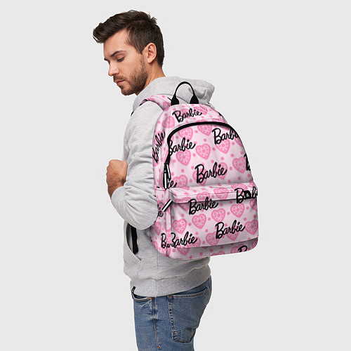 Рюкзак Логотип Барби и розовое кружево / 3D-принт – фото 5