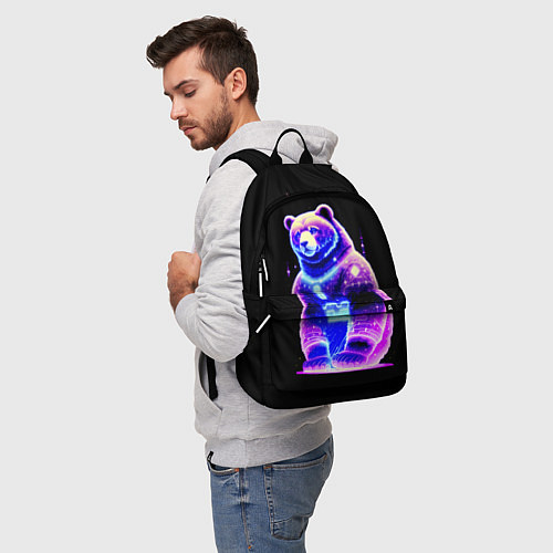 Рюкзак Космический светящийся мишка / 3D-принт – фото 5