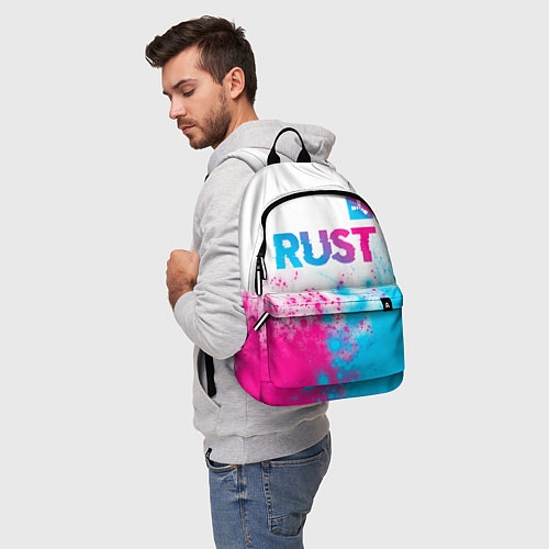 Рюкзак Rust neon gradient style: символ сверху / 3D-принт – фото 5