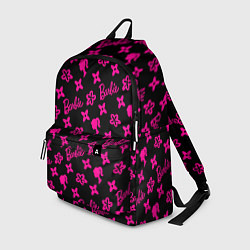 Рюкзак Барби паттерн черно-розовый, цвет: 3D-принт