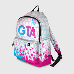 Рюкзак GTA neon gradient style: символ сверху, цвет: 3D-принт