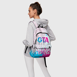 Рюкзак GTA neon gradient style: символ сверху, цвет: 3D-принт — фото 2