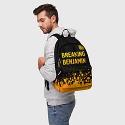 Рюкзак Breaking Benjamin - gold gradient: символ сверху, цвет: 3D-принт — фото 2