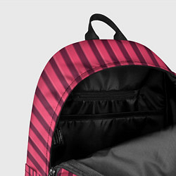 Рюкзак Полосатый тёмно-розовый, цвет: 3D-принт — фото 2