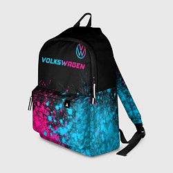 Рюкзак Volkswagen - neon gradient: символ сверху, цвет: 3D-принт