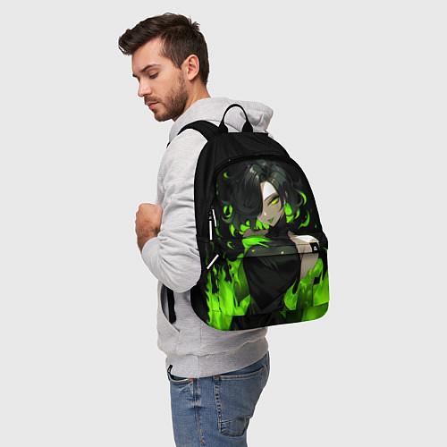 Рюкзак Токсичная девушка - зеленый / 3D-принт – фото 5