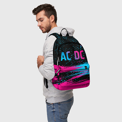 Рюкзак AC DC - neon gradient: символ сверху / 3D-принт – фото 5