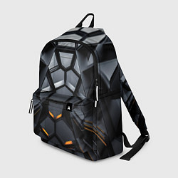 Рюкзак Объемная черная конструкция, цвет: 3D-принт