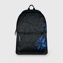 Рюкзак Черные плиты с синими вставками, цвет: 3D-принт — фото 2