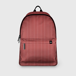 Рюкзак Серьёзный тёмно-коралловый полосы, цвет: 3D-принт — фото 2