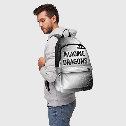 Рюкзак Imagine Dragons glitch на светлом фоне: символ све / 3D-принт – фото 5