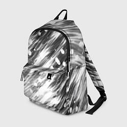 Рюкзак Черно-белые штрихи, цвет: 3D-принт
