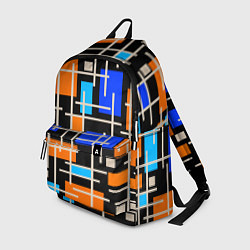 Рюкзак Разноцветная прямоугольная абстракция, цвет: 3D-принт